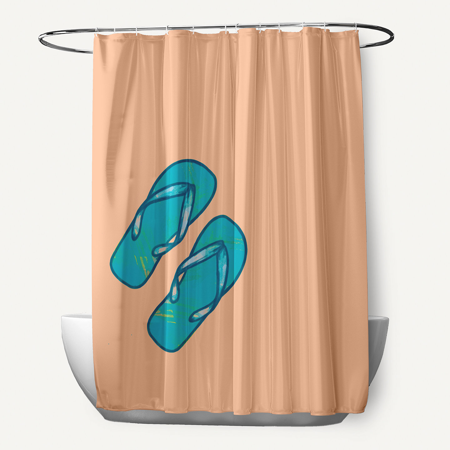 Flip flop shower curtain hotsell